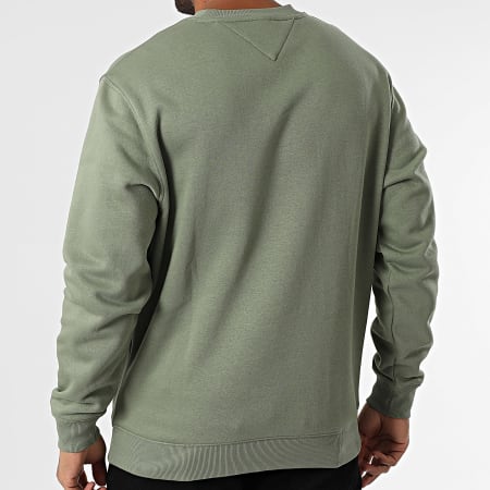 Tommy Jeans - Sweat Crewneck Flag Fleece 0741 Vert Kaki