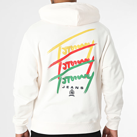 Tommy Jeans - Sweat Capuche 3 Color Signature 1372 Ecru