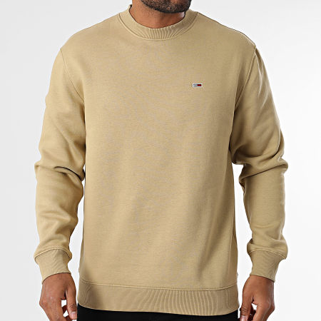 Tommy Jeans - Sweat Crewneck Flag Fleece 0741 Beige