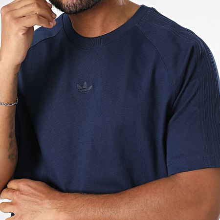 Adidas Originals - Tee Shirt Oversize A Bandes Essential JD3279 Bleu Marine