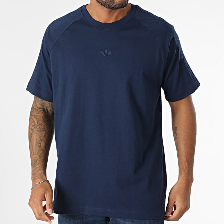 Adidas Originals - Tee Shirt Oversize A Bandes Essential JD3279 Bleu Marine