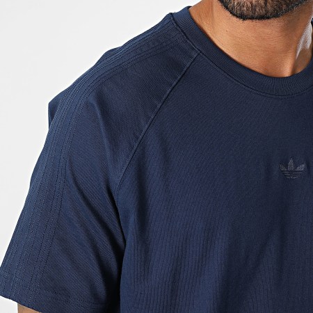 Adidas Originals - Tee Shirt Oversize A Bandes Essential JD3279 Bleu Marine
