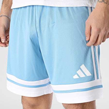 Adidas Sportswear - Short Jogging Squa 25 JH3407 Bleu Clair Blanc