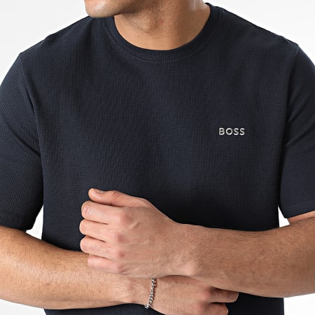 BOSS - Ensemble Tee Shirt Et Short Jogging Waffle 50535891 50535884 Bleu Marine