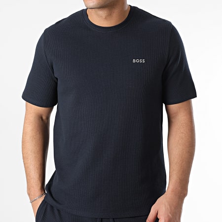 BOSS - Ensemble Tee Shirt Et Short Jogging Waffle 50535891 50535884 Bleu Marine