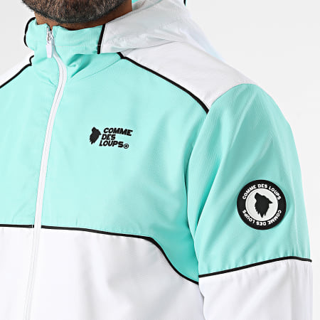 Comme Des Loups - Ensemble De Survetement Cobalt Vert Blanc