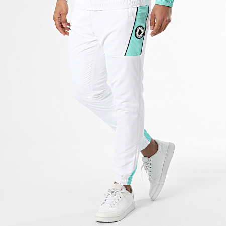 Comme Des Loups - Ensemble De Survetement Cobalt Vert Blanc