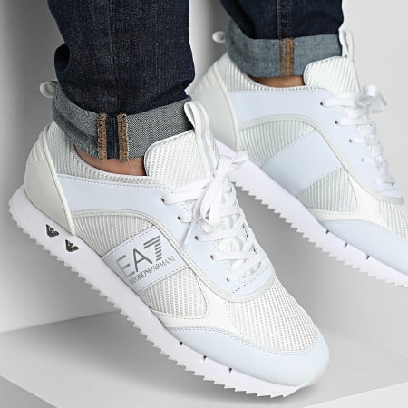 EA7 Emporio Armani - Zapatillas Sneaker X8X185-XR175 Triple Blanco Plata