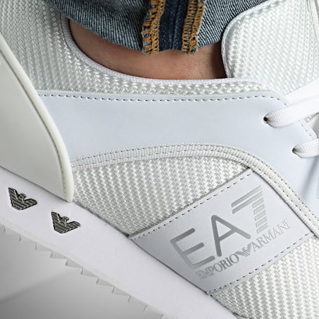 EA7 Emporio Armani - Zapatillas Sneaker X8X185-XR175 Triple Blanco Plata