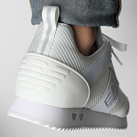 EA7 Emporio Armani - Zapatillas Sneaker X8X185-XR175 Triple Blanco Plata