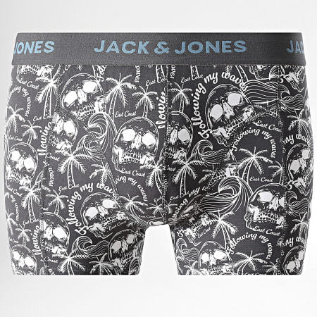 Jack And Jones - Set van 3 Damon Skull Boxers Zwart Grijs Blauw Eend