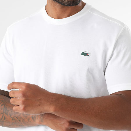 Lacoste - Ensemble Tee Shirt Et Short Jogging Logo Crocodile Blanc