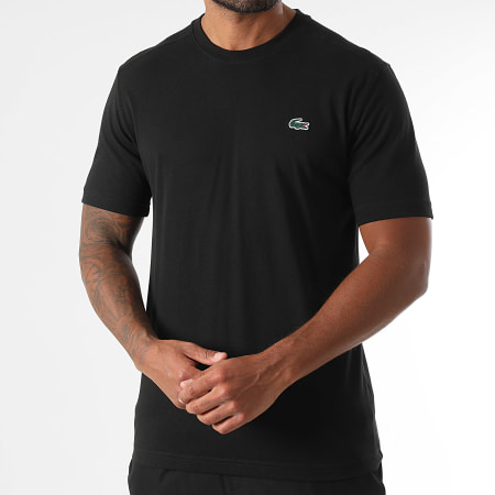 Lacoste - Ensemble Tee Shirt Et Short Jogging Logo Crocodile Noir