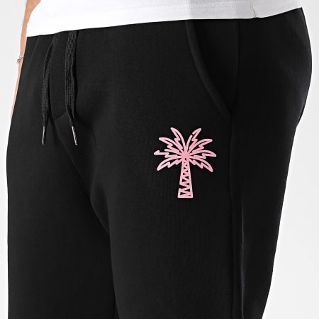 Luxury Lovers - Pantalon Jogging Large Palm LA Rose Noir