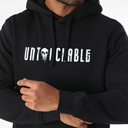 Mac Tyer Untouchable - Sweat Capuche Painted Skull Noir Blanc