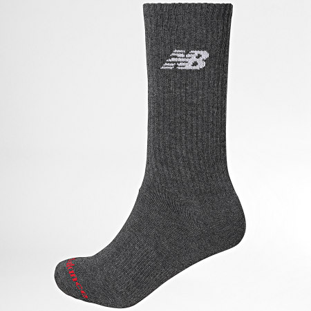 New Balance - Set van 3 paar sokken LAS51293 Wit Grijs Houtskool Zwart