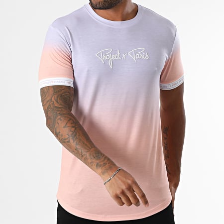 Project X Paris - Tee Shirt 2410092 Lilas Rose Dégradé