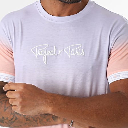 Project X Paris - Tee Shirt 2410092 Lilas Rose Dégradé