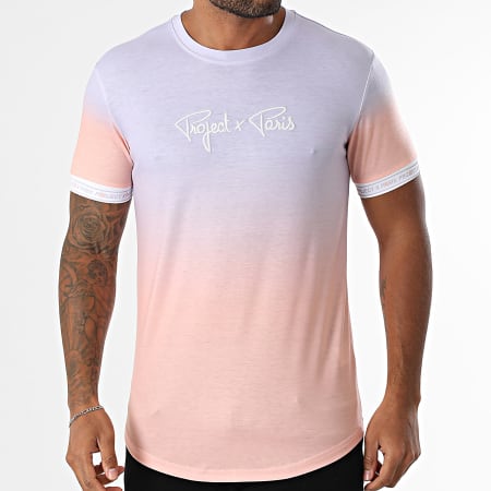 Project X Paris - Tee Shirt 2410092 Lilas Rose Dégradé