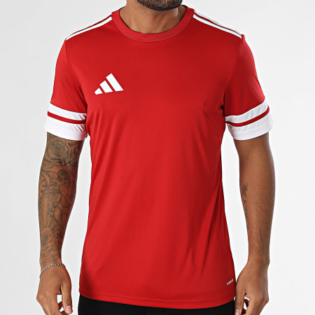 Adidas Sportswear - Tee Shirt A Bandes SQUA25 Jersey JE2601 Rouge Blanc