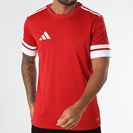 Adidas Sportswear - Tee Shirt A Bandes SQUA25 Jersey JE2601 Rouge Blanc