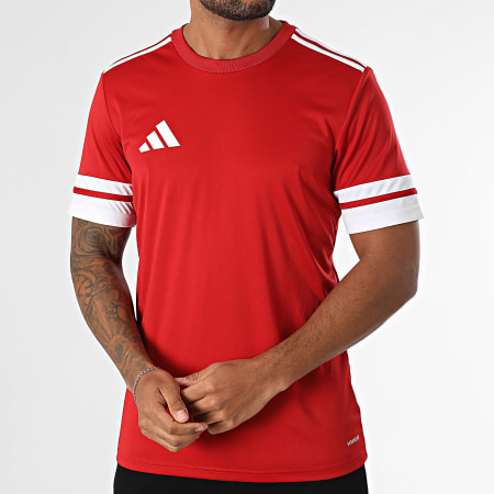 Adidas Sportswear - Tee Shirt A Bandes SQUA25 Jersey JE2601 Rouge Blanc