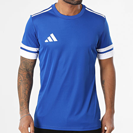 Adidas Sportswear - Tee Shirt A Bandes SQUA25 Jersey JG5826 Bleu Roi Blanc