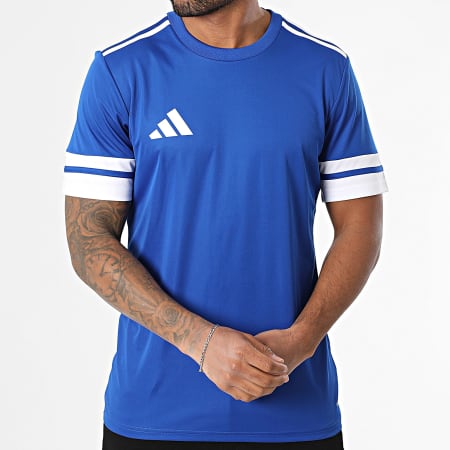 Adidas Sportswear - Tee Shirt A Bandes SQUA25 Jersey JG5826 Bleu Roi Blanc