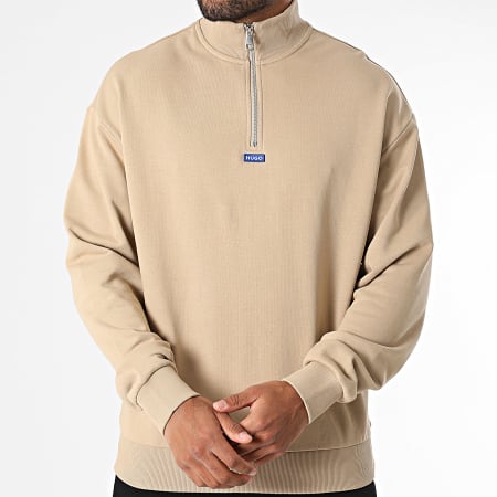 Hugo Blue - Sweat Col Montant Zippé Neeler 50522367 Beige