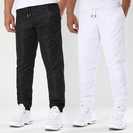 LBO - Lot De 2 Pantalons Jogging Diamant 0402 Noir Blanc