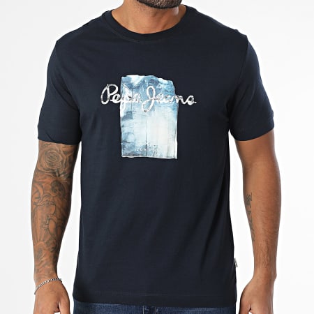 Pepe Jeans - Tee Shirt Dulwich PM509781 Bleu Marine