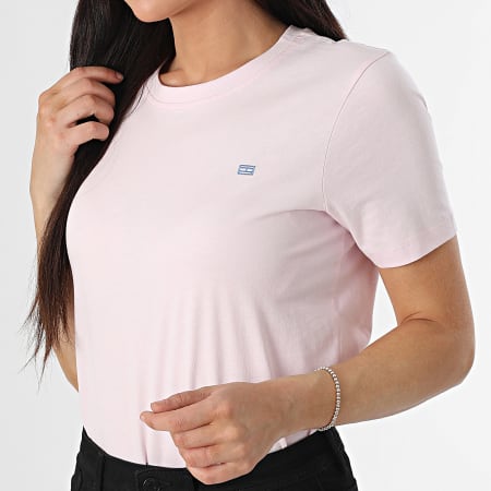 Tommy Hilfiger - Tee Shirt Femme Contrast 5522 Rose Clair