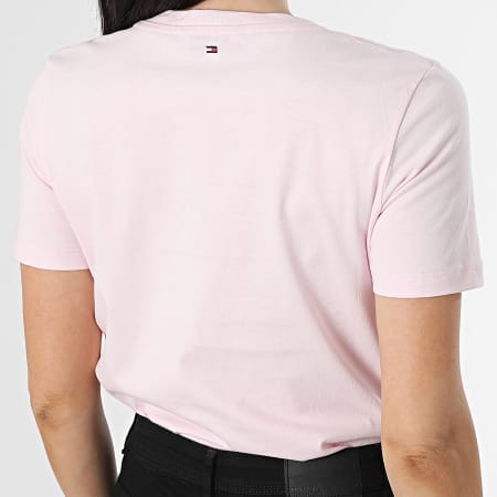 Tommy Hilfiger - Tee Shirt Femme Contrast 5522 Rose Clair
