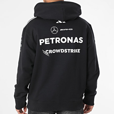 Adidas Sportswear - Sweat Capuche A Bandes Mercedes AMG JW5385 Noir Blanc