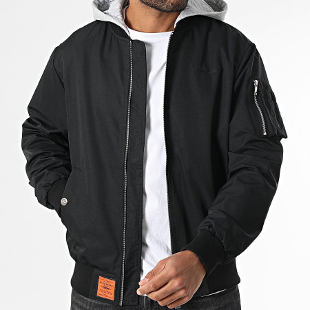 Bombers Original - Veste Bomber Capuche Gower Noir