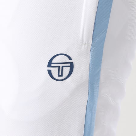 Sergio Tacchini - Pantalon Jogging A Bandes Denso 41124 Blanc Bleu Clair