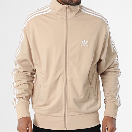 Adidas Originals - Veste Zippée A Bandes Firebird IY9888 Beige Blanc