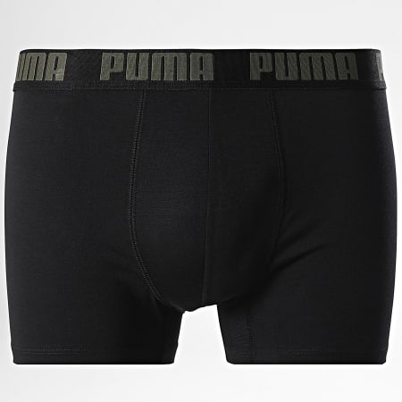 Puma - Lot De 2 Boxers 701226387 Vert Kaki Noir