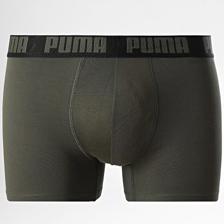 Puma - Lot De 2 Boxers 701226387 Vert Kaki Noir