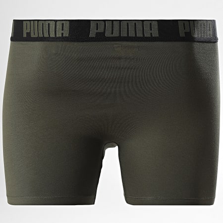 Puma - Lot De 2 Boxers 701226387 Vert Kaki Noir