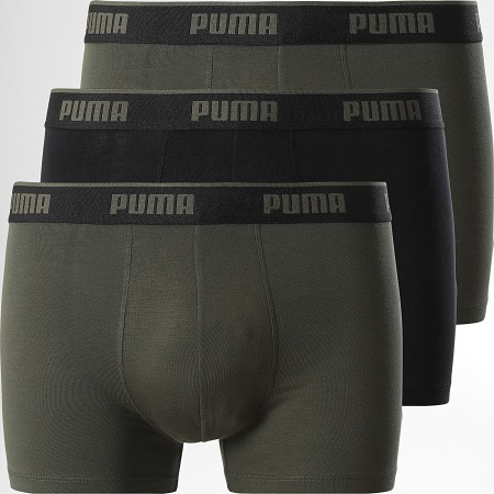 Puma - Lot De 3 Boxers 701234187 Vert Kaki Noir