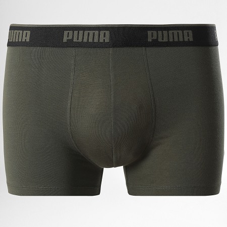 Puma - Lot De 3 Boxers 701234187 Vert Kaki Noir