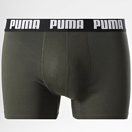 Puma - Lot De 2 Boxers 701226387 Vert Kaki Noir