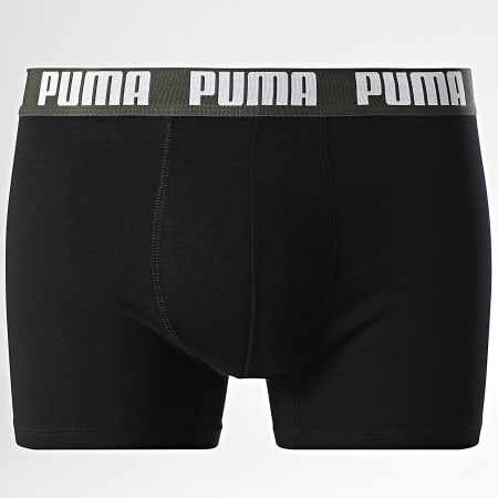 Puma - Lot De 2 Boxers 701226387 Vert Kaki Noir