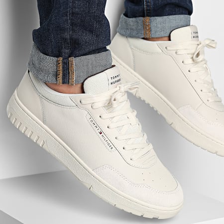 Tommy Hilfiger - Baskets Core Leather Mix 5467 Alabaster