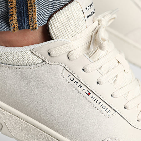 Tommy Hilfiger - Baskets Core Leather Mix 5467 Alabaster