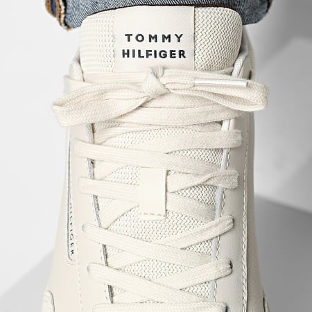 Tommy Hilfiger - Baskets Core Leather Mix 5467 Alabaster