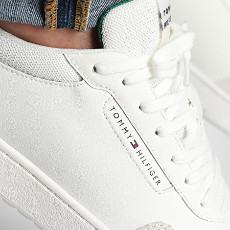 Tommy Hilfiger - Baskets Core Leather Mix 5467 Ecru
