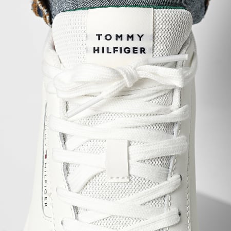 Tommy Hilfiger - Baskets Core Leather Mix 5467 Ecru