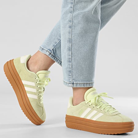 Adidas Sportswear - Baskets Femme VL Court Bold JI1784 Ice Yellow Off White Lucid Lemon